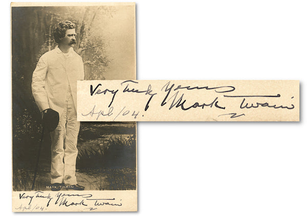 mark twain signed photograph