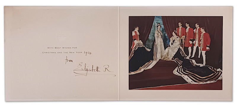 Paul Fraser Collectibles | King George VI and Queen Mother 1949 signed Christmas card