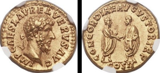 Verus Aurelius coin 