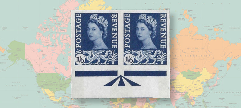 Great Britain 1958 1s6d grey-blue (Wales, cream paper) imprimaturs, SGW6var.