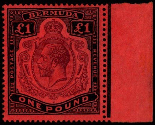 BERMUDA 1918-22 £1 purple and black/red variety, SG55b
