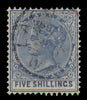 Lagos 1884-6 5s blue, SG28
