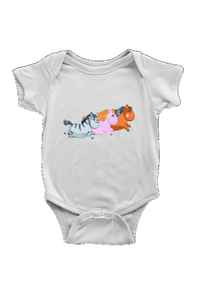 baby clothes with horses on them