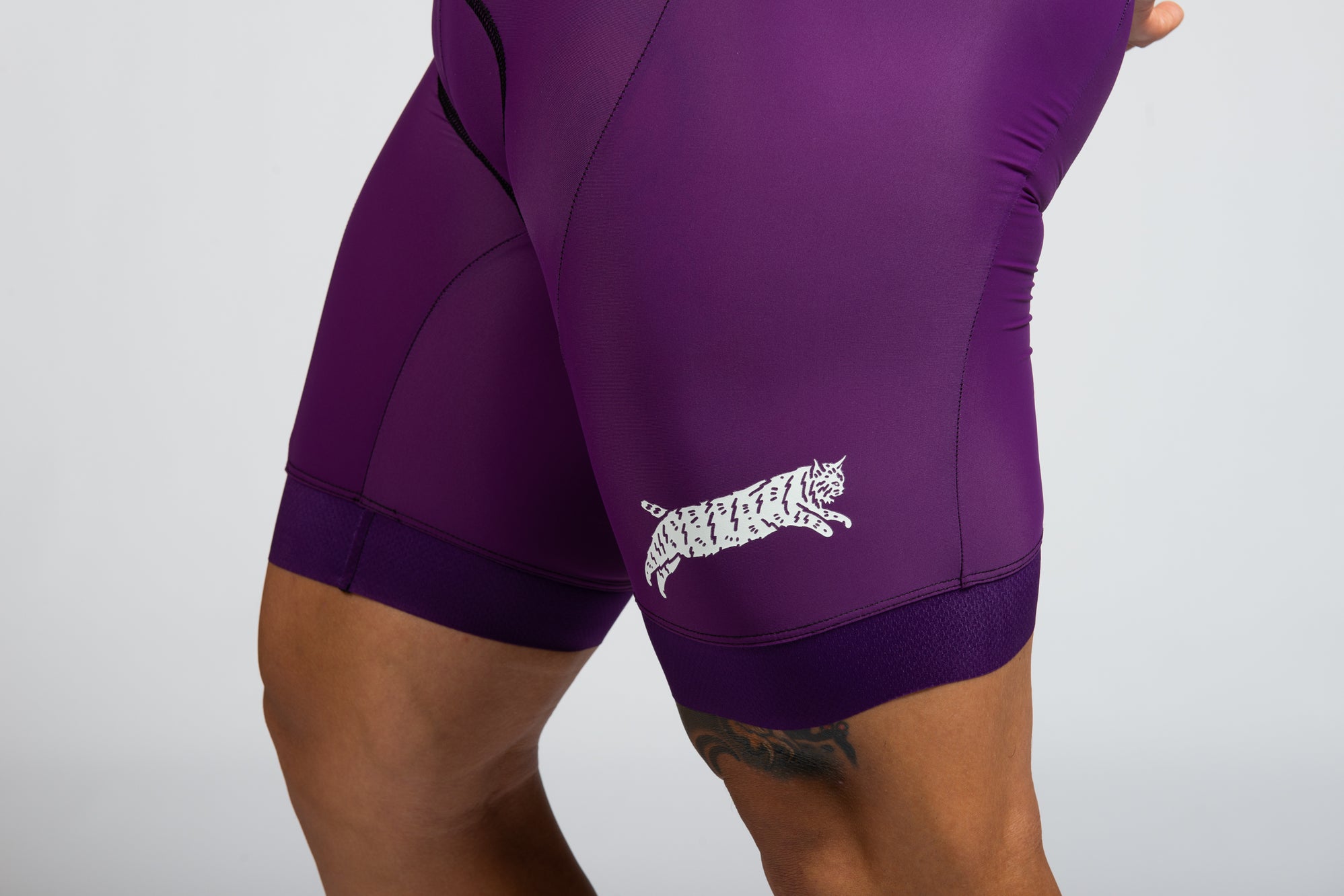 purple bib shorts