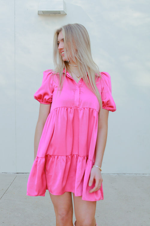 Pink Fringe Ruffle Sun Dress - Shop Kendry Collection Boutique