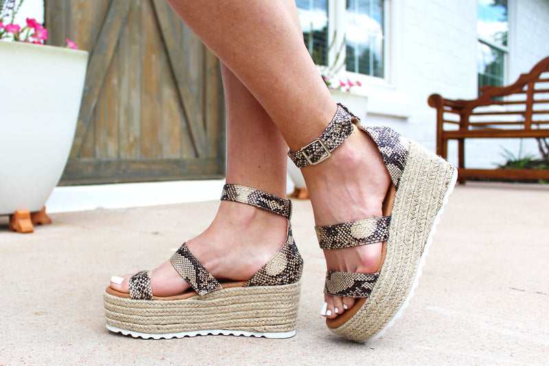 snake print espadrilles