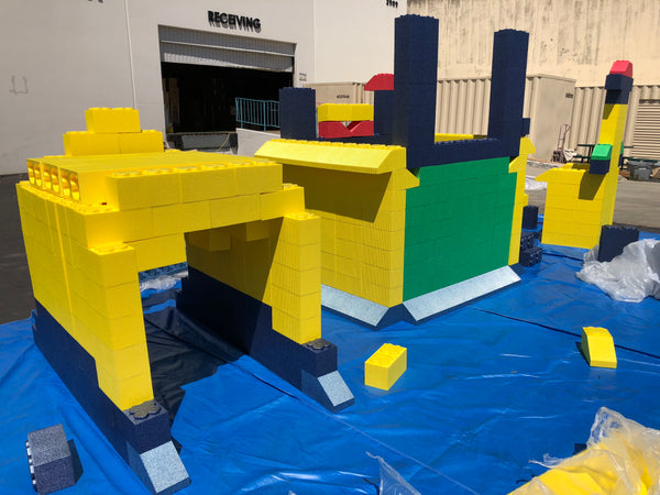 styrofoam lego blocks