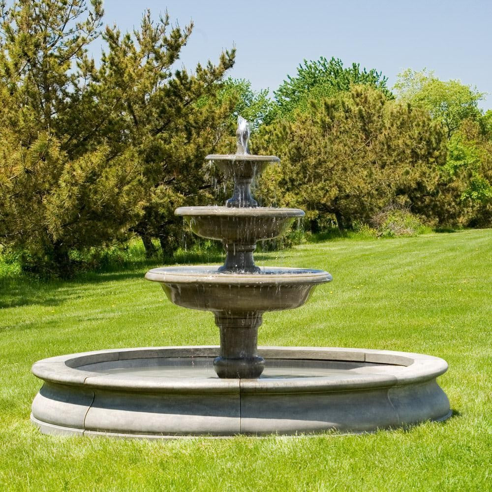 Newport Garden Outdoor Water Fountain with Basin