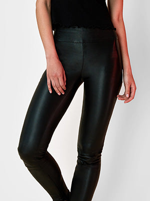 OT black leather leggings