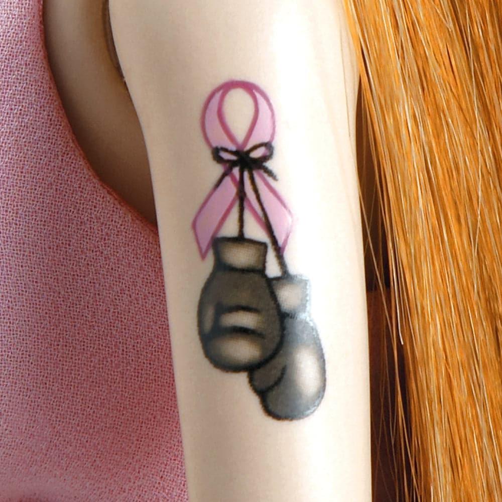 Thinking black for me pink for my mom  Boxing gloves tattoo Cancer tattoos  Tattoos