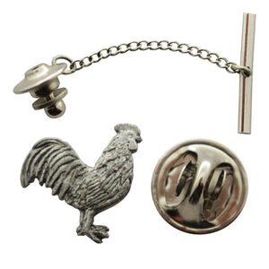 Rooster Tie Tack ~ Antiqued Pewter ~ Tie Tack or Pin ~ Sarah's Treats & Treasures
