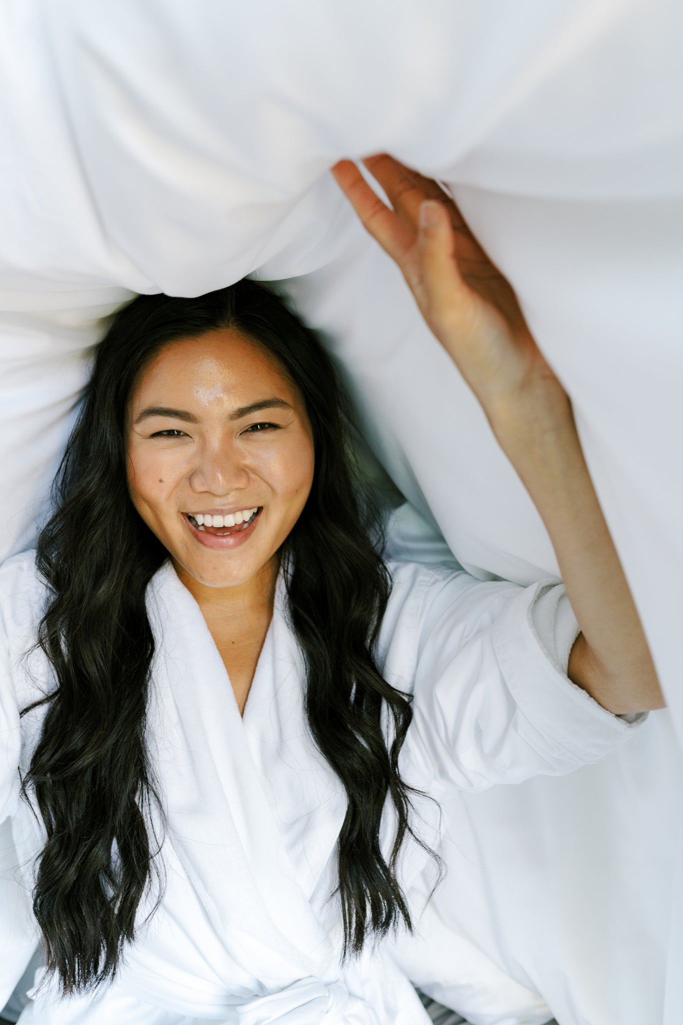 White sheets offering a cloud-like sleep experience