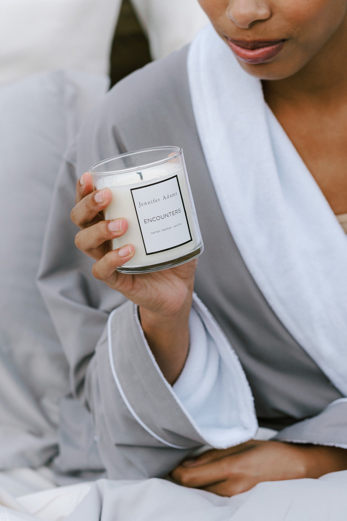 Jennifer Adams Home scented candles to enhance relaxation