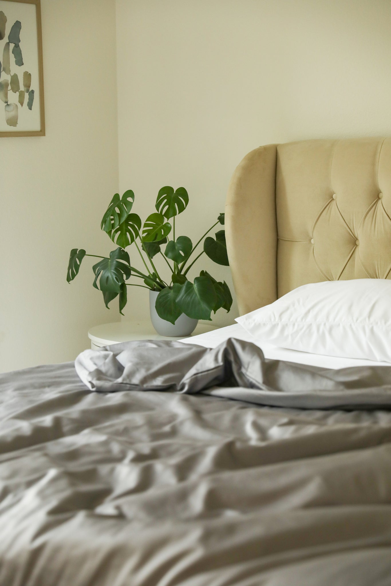 Upholstered headboard for added comfort and style