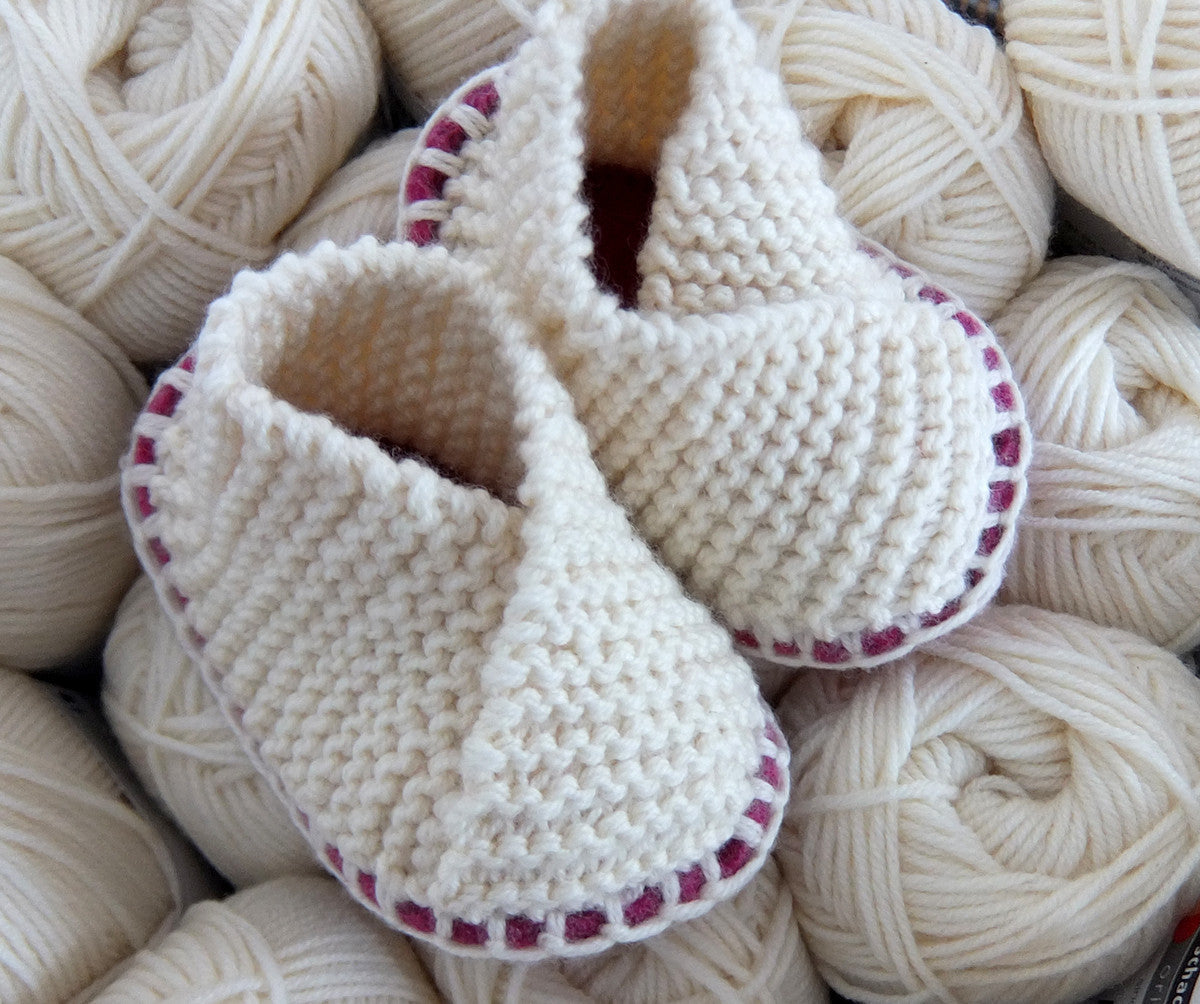 Easy Knit Baby Slippers Using 100 British Wool Joe's Toes US