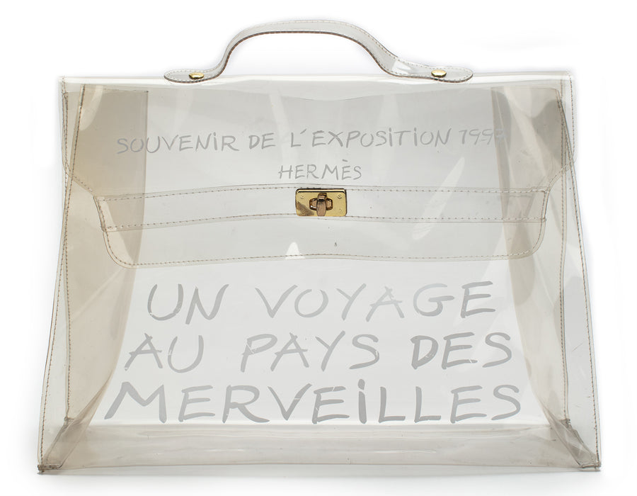 hermes clear vinyl kelly bag