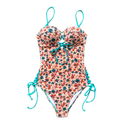 Sexy Dainty Floral Printing One-Piece Bikini Beach Bathing Swimwear - FrankyTee
