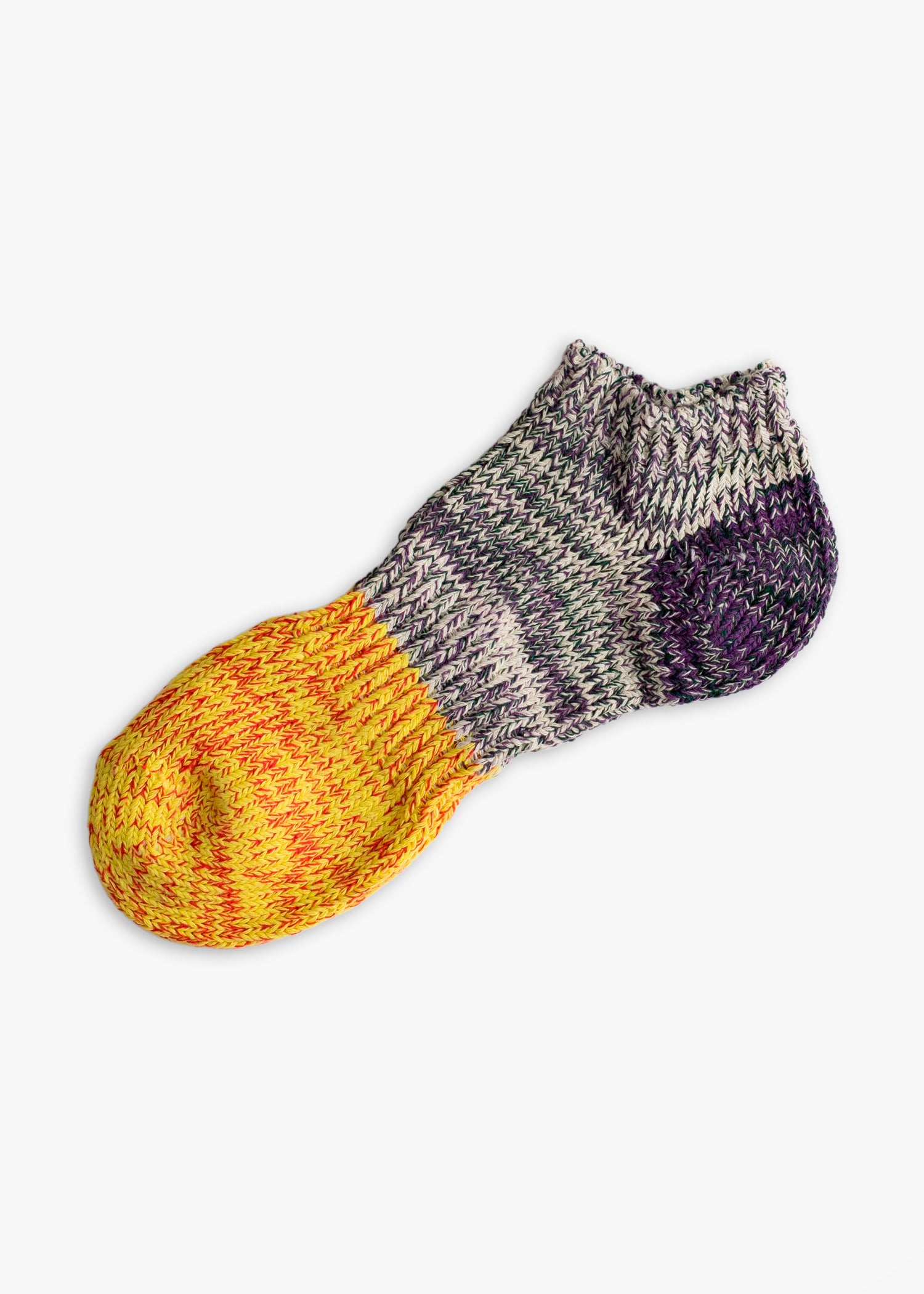 CHARLIE COLLECTION Ankle Blackberry & Sunshine Yellow Socks