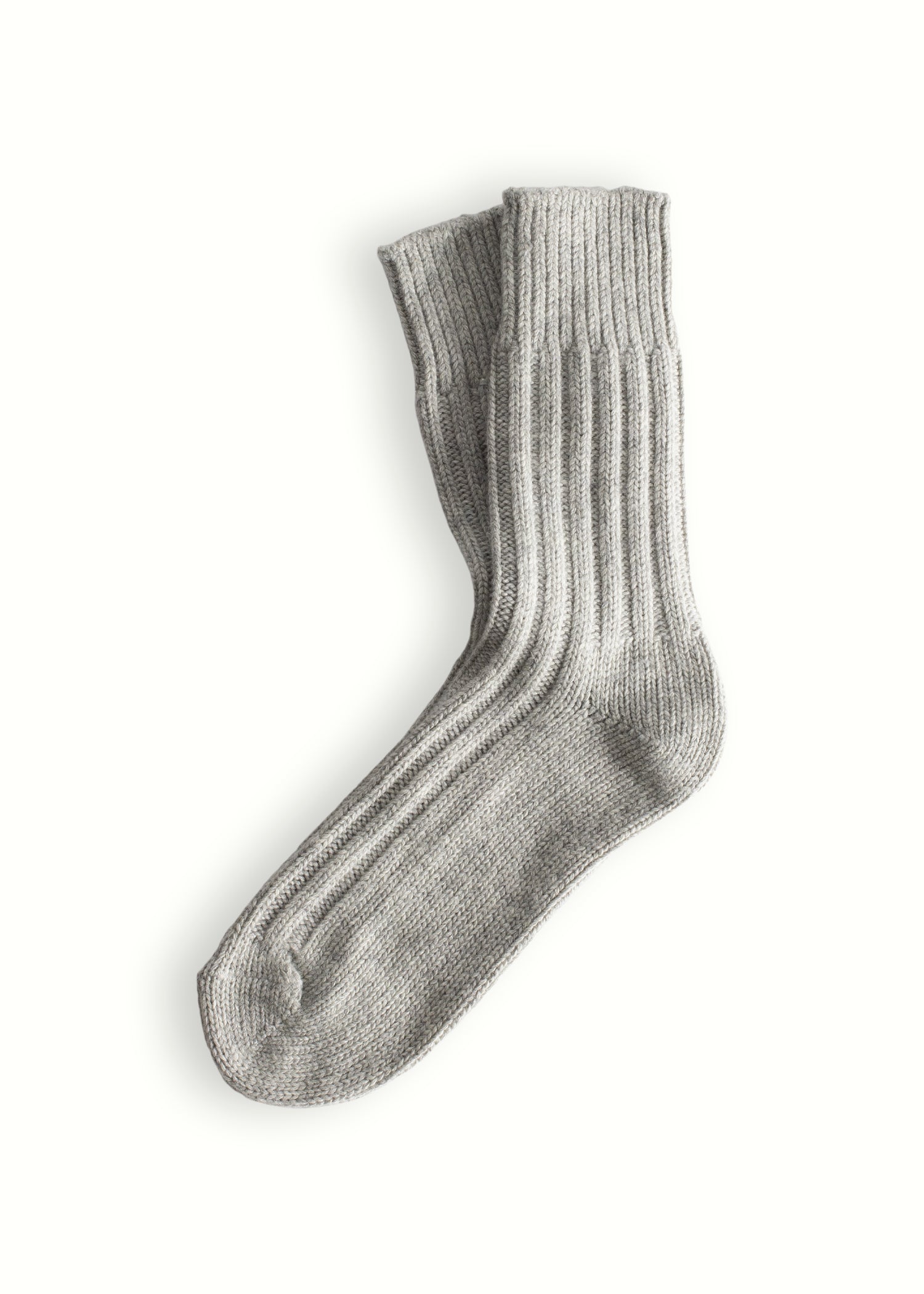 WOOL COLLECTION Solid Light Grey Socks