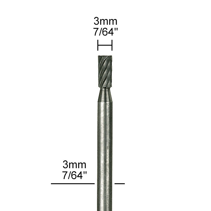 Tungsten vanadium cutter, cylinder, 2 pcs., Ø 7/64" PROXXON Inc