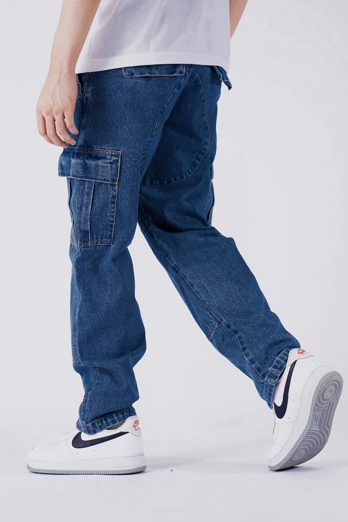 Jeans Cargo Pants Blue - DCjeans saroual and clothing