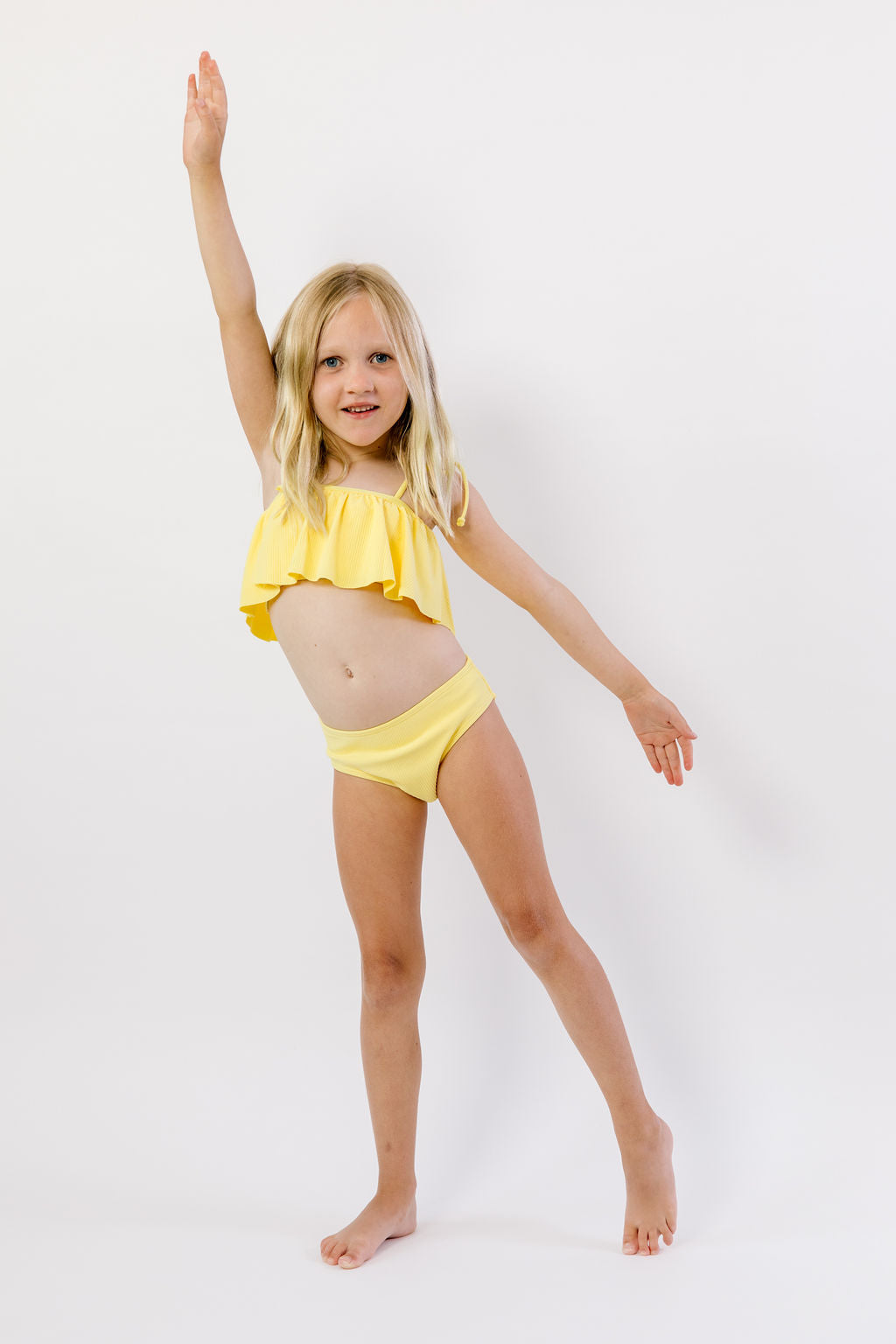 Kameel communicatie bonen Ella Bikini Set (kids) // Lemon (ribbed) – Citrine Swim