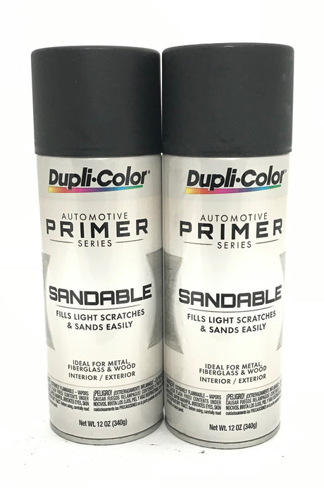 Duplicolor Sandable Primer Spray Paint: White, Aerosol, 12 Oz
