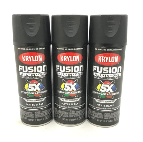 KRYLON 2754 MATTE BLACK All-In-One Fusion Paint & Primer - No-Peel - 1 –  Heintz Sales