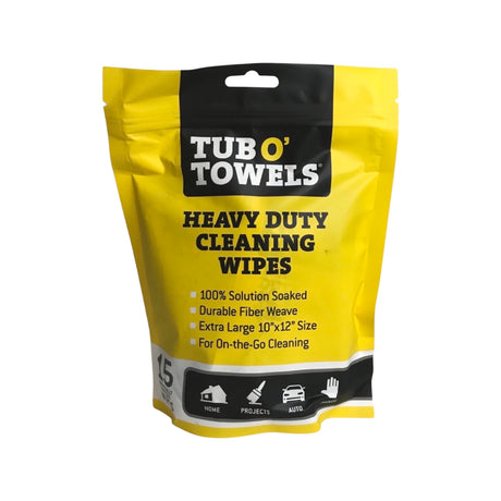  Tub O' Towels TW40 Heavy-Duty 7 x 8 Size Multi-Surface Cleaning  Wipes, 40 Count Per Canister, White : Health & Household