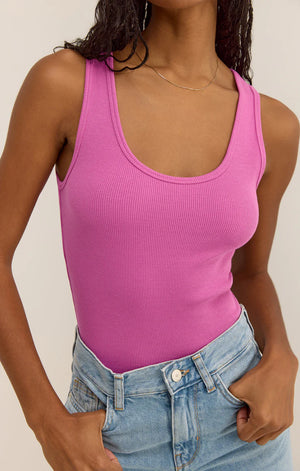 ZSU Essy Ribbed Tank in Raspberry - Lula Boutique 