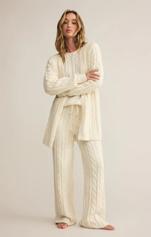 ZSU Cate Cable Knit Cardigan in Ivory - Lula Boutique 