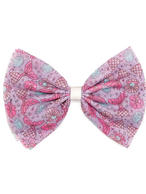 SWE Mermaid Splash Tulle Bow Clip - Lula Boutique 