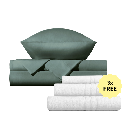 Miracle Made® Luxe Cooling Bed Sheets –Stone, Queen– 4 Piece Linen Silver  Infused, 300-Thread-Count Thermoregulating Miracle Clean & Cool ™  Eucalyptus