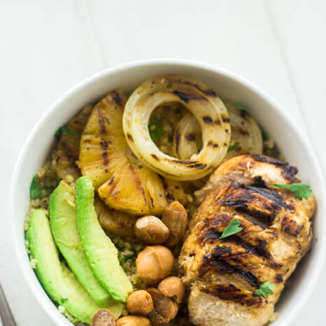 Mojito Chicken over Quinoa Salad