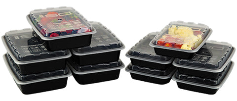 Meal Prep Single Compartment 10 Container Food Storage Set