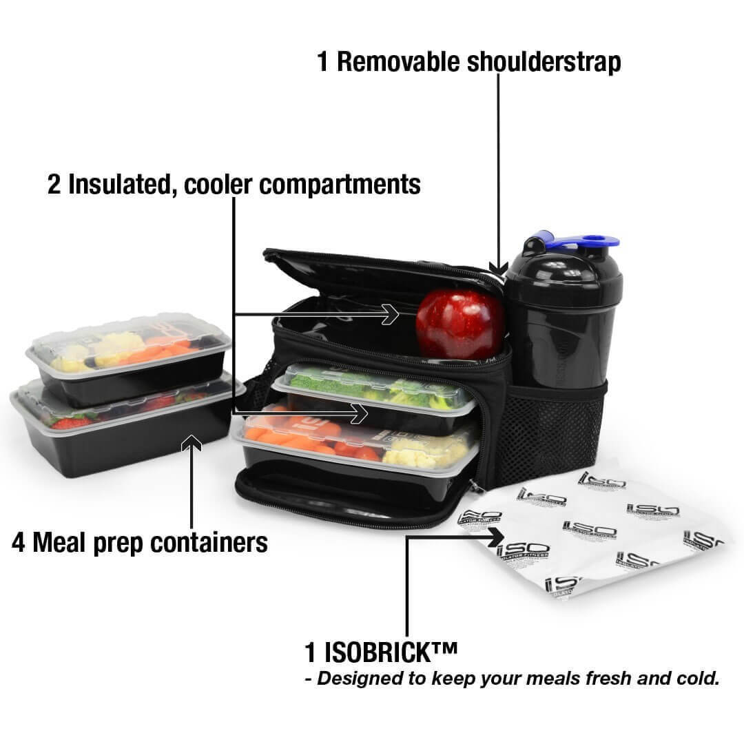 3-Rocbody Meal Insulated Cooler Bag (Black) – Rocbody Meal Prep