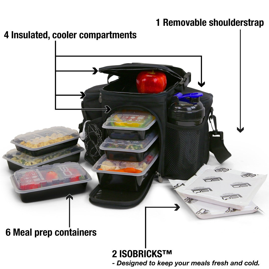 3-Rocbody Meal Insulated Cooler Bag (Black) – Rocbody Meal Prep