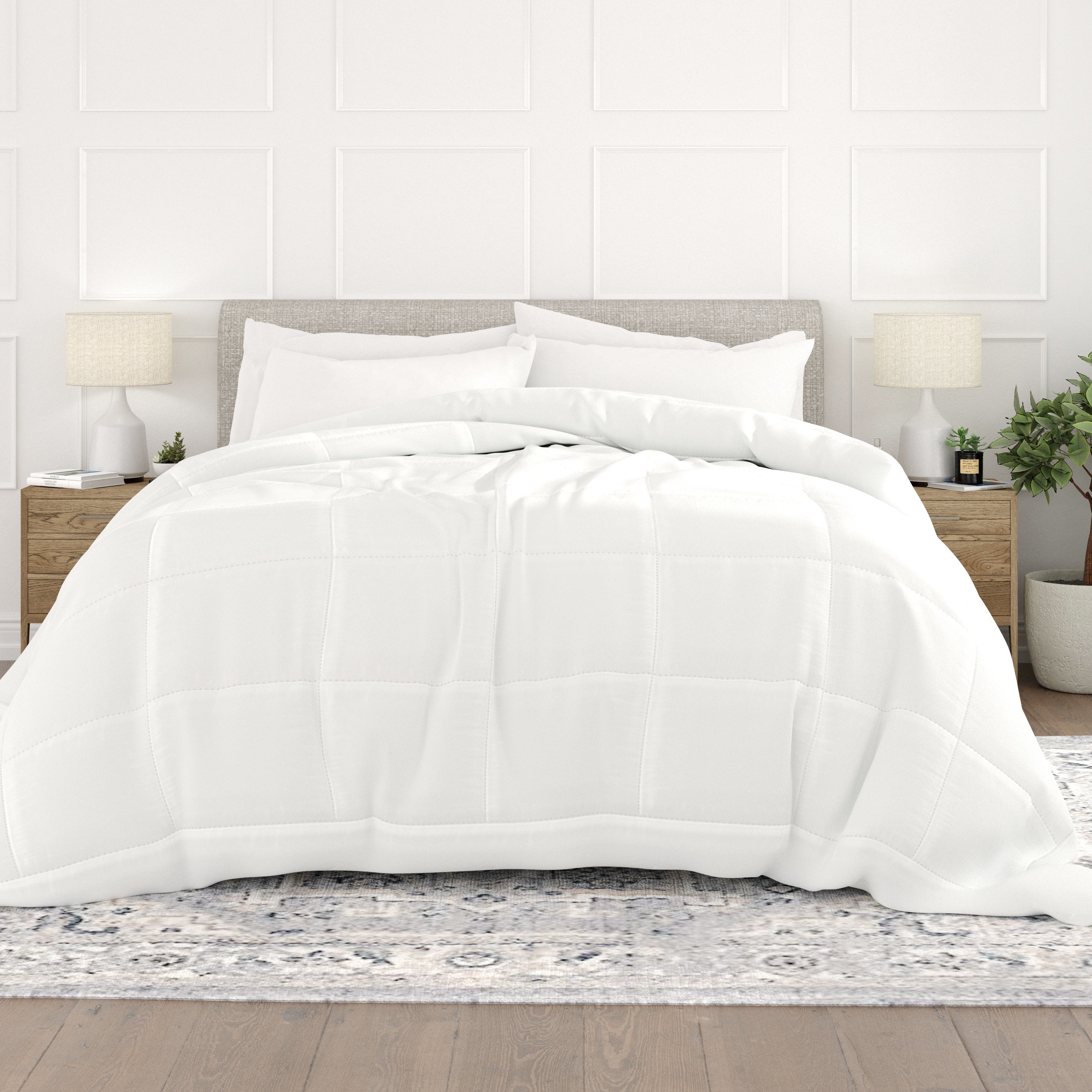 Urban Stitch Patterned Down-Alternative Comforter Set