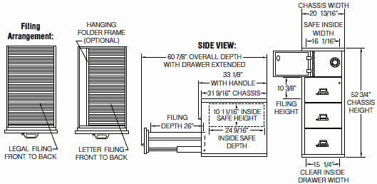 Hidden Safe in a Fire File, FireKing 2-2131-C SF