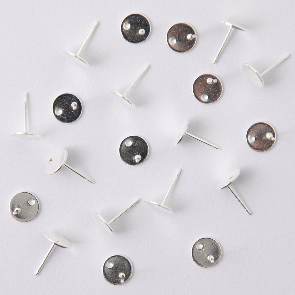 100 Pieces Stainless Steel Earring Back 4x6mm Silver Tone Metal