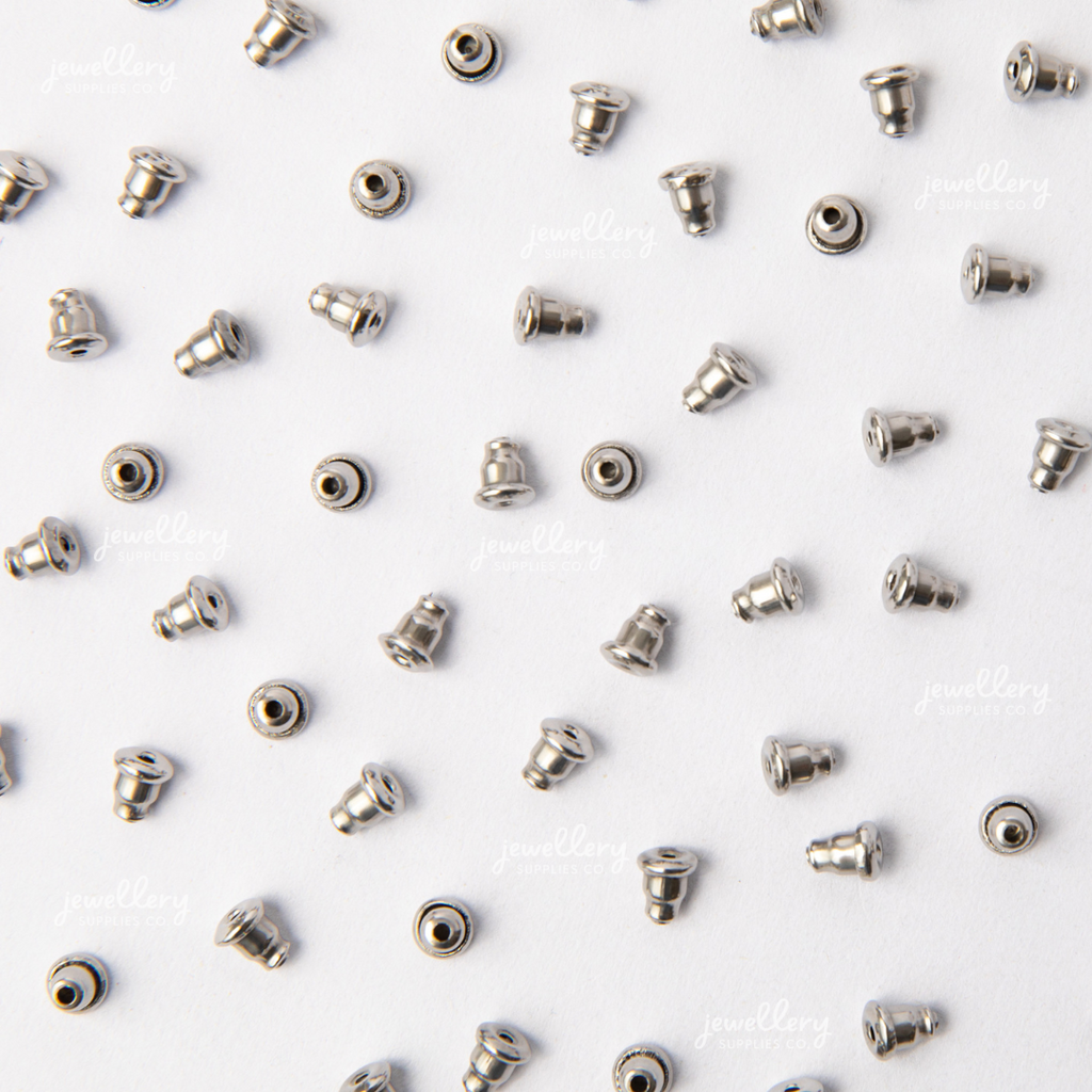 500 Pieces Bullet Earring Backs with Pad Hypoallergenic.-GOLD- MADE IN USA.  