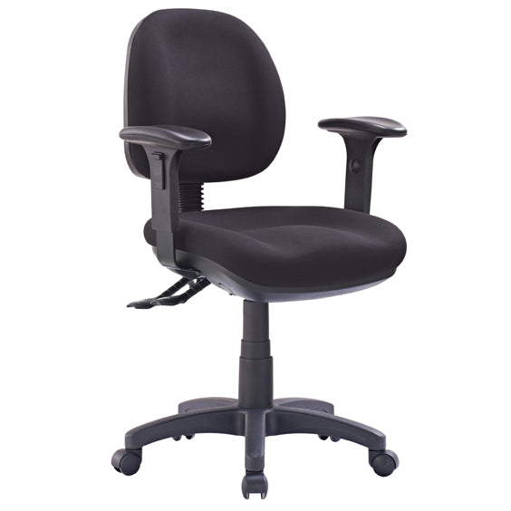 ergonomic task chair with adjustable arms