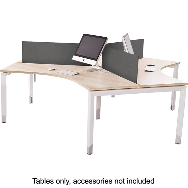 Height Adjustable 3 Person Workstation Pod Desks Active Offices