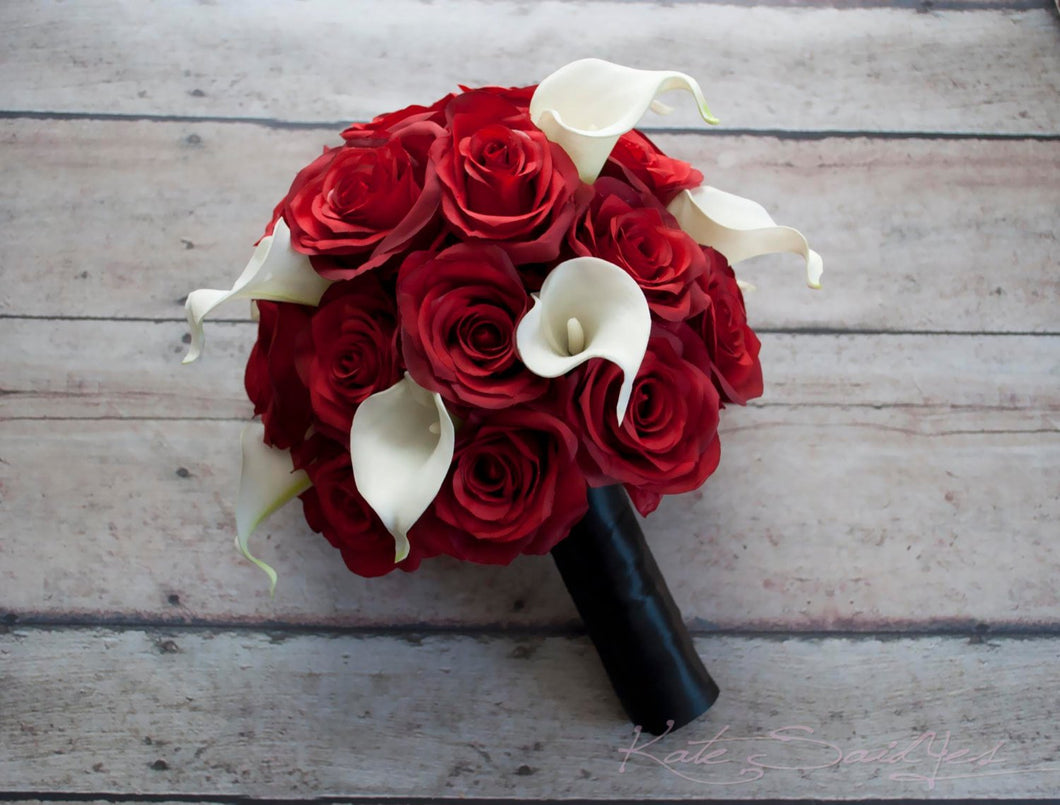 Red Calla Lily Wedding Bouquet