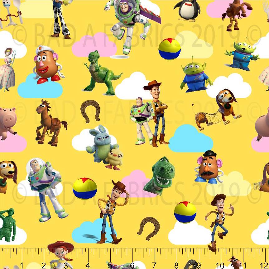 Yellow Toy Story Fabric (Preorder 