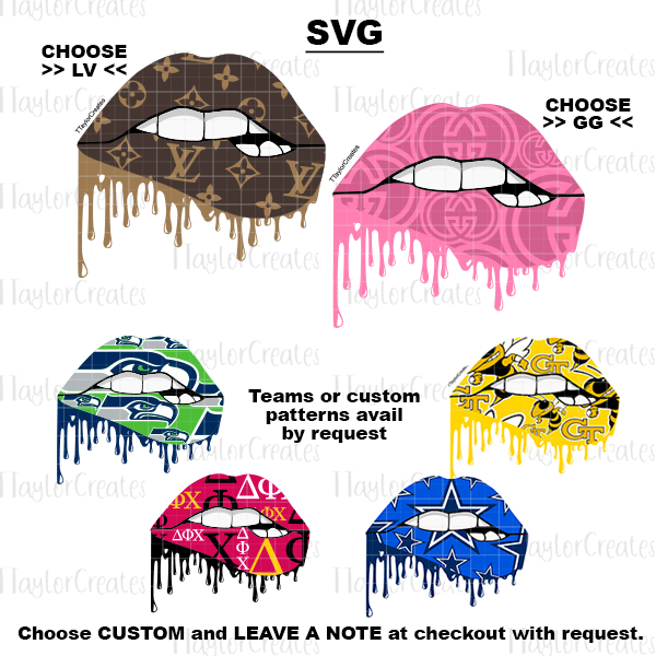 Louis Vuitton Dripping Lips SVG, LV Lips, Louis Vuitton Lips Art, LV Lips  PNG