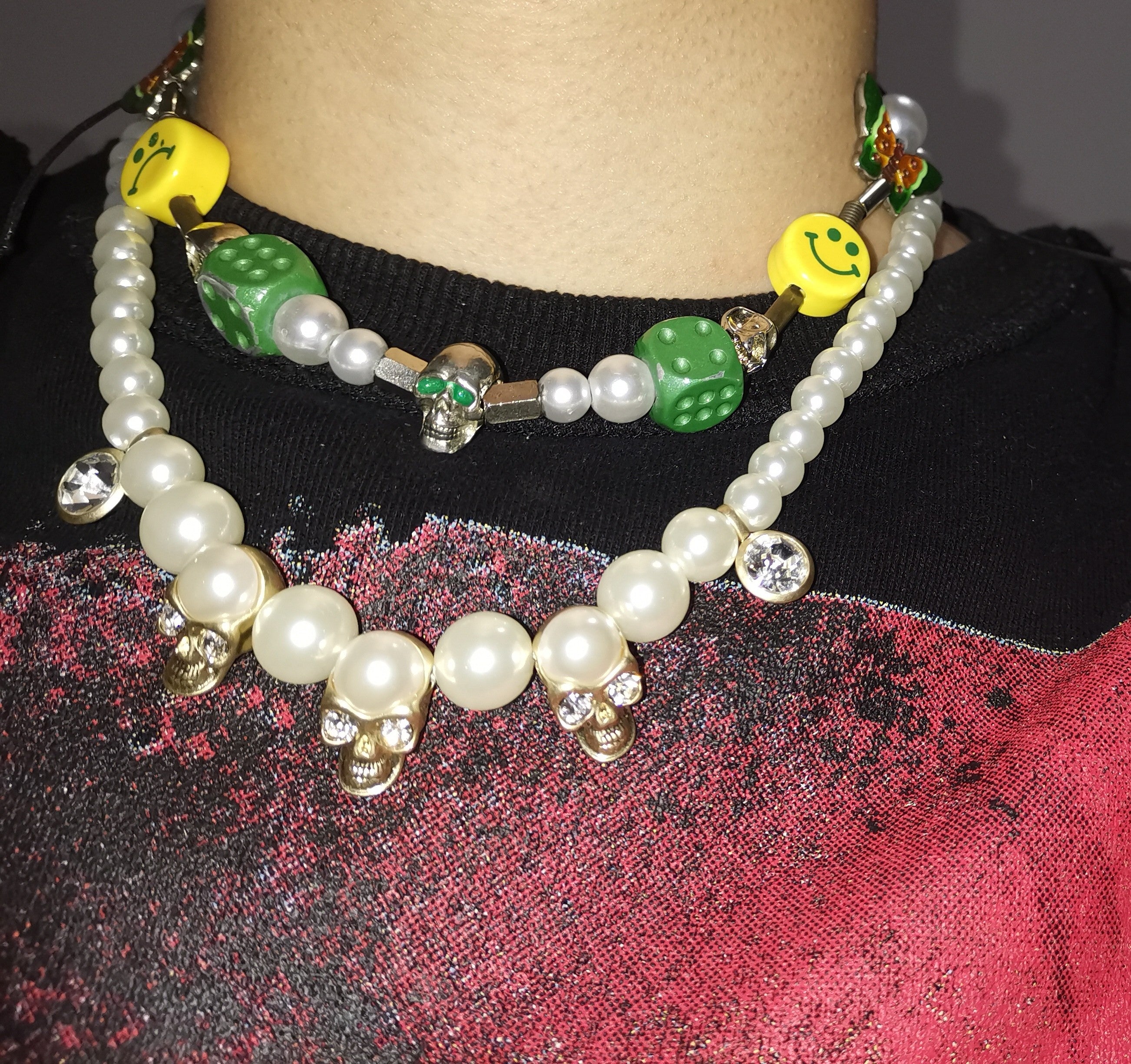 EVAE MOB Skull Pearl Necklace SALUTE - アクセサリー