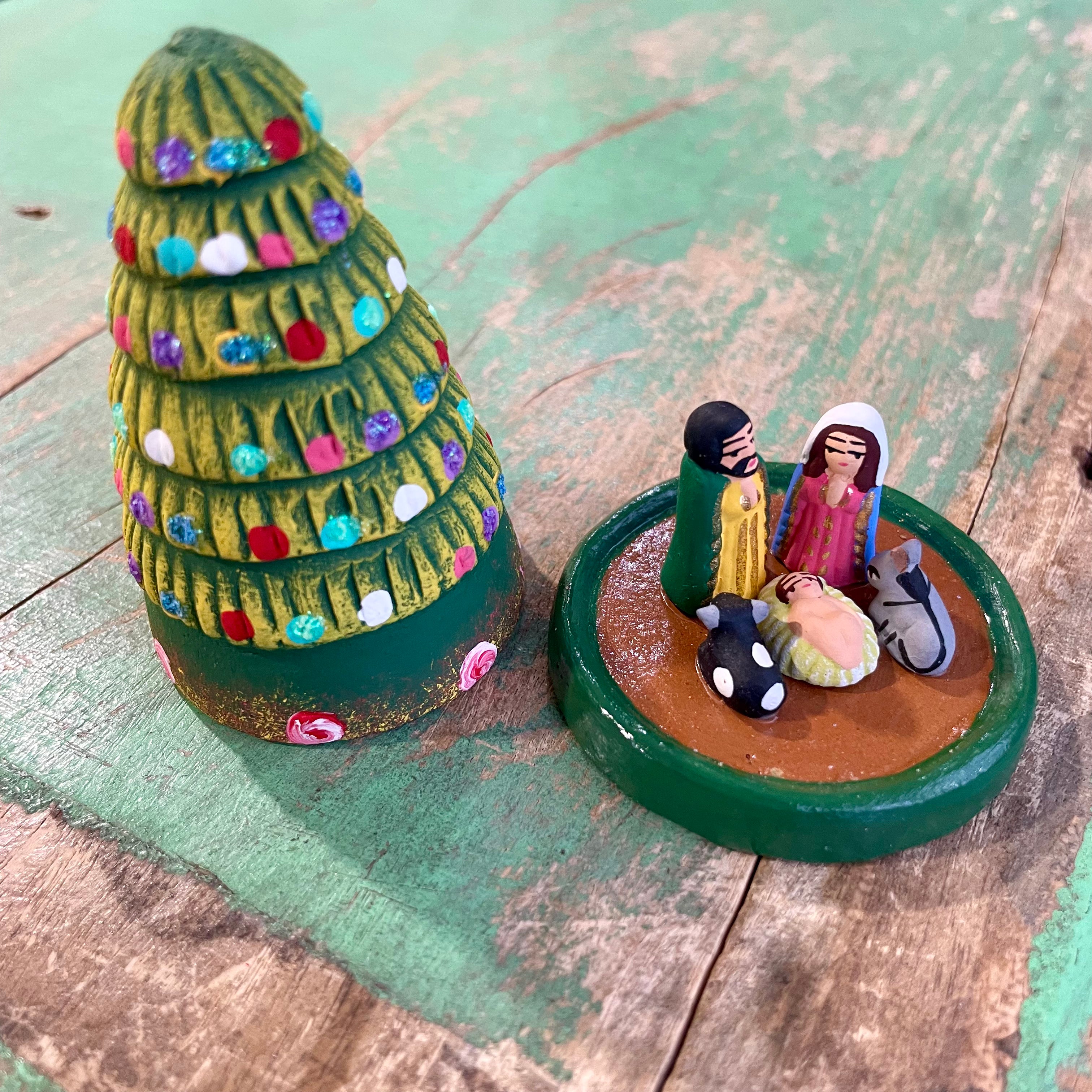 Surprise Mini Nativity Under Tree Cover
