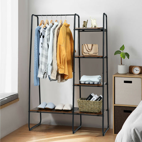 Heavy Duty Clothes Stand Rack with Top Rod and Lower Storage Shelf –  Aiden's Corner