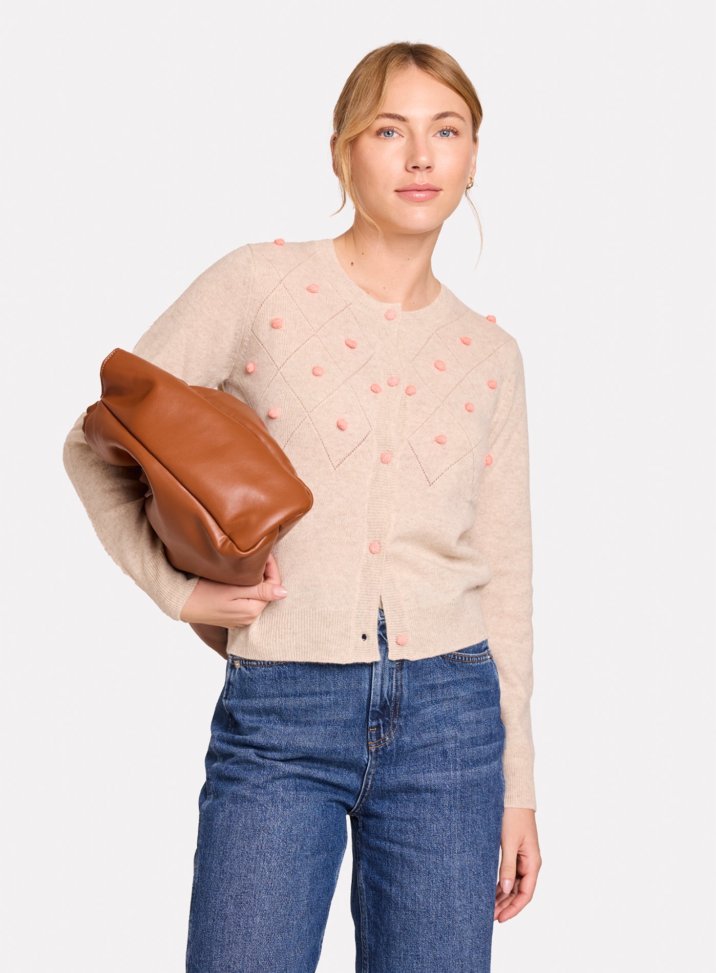 Mini Pom Cashmere Cardigan - Brodie Cashmere product image